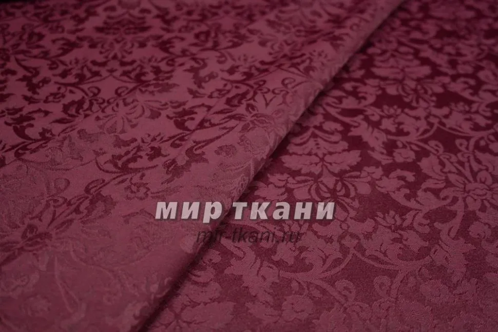 Ткань скатёрочная "Журавинка" рис.1472/161004 бордо