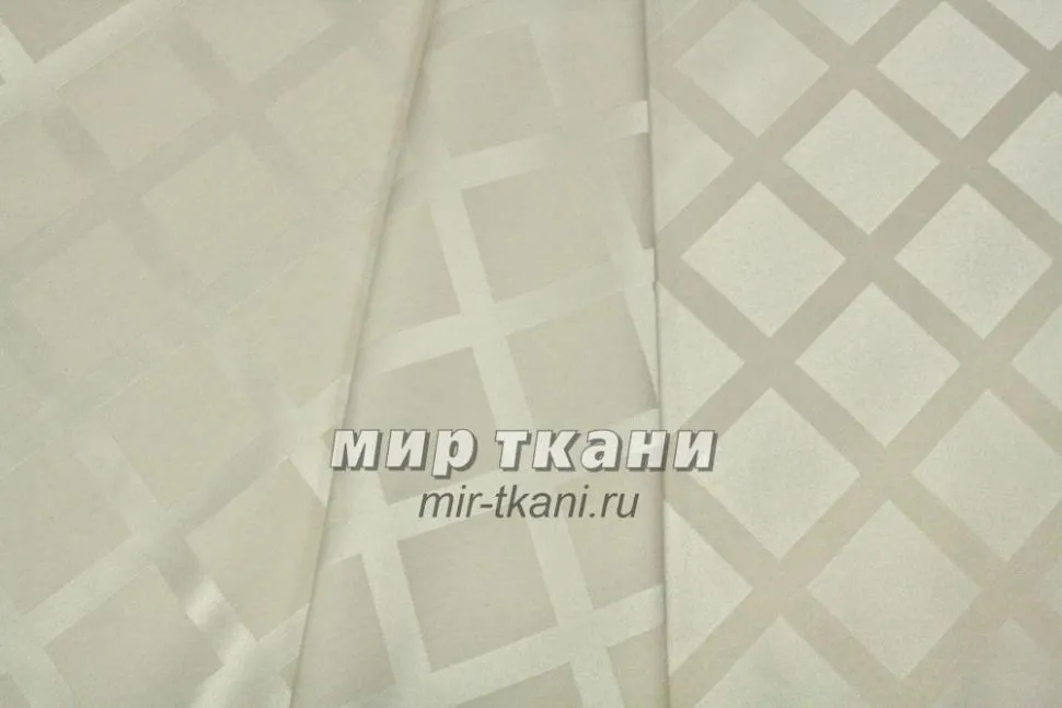 Ткань скатёрочная "Журавинка" рис.1/050303 св/бежевый