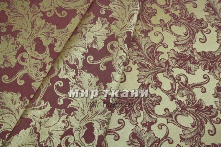 Ткань скатёрочная "Мати" рис.1589 цв.040403/161004 борд/зол