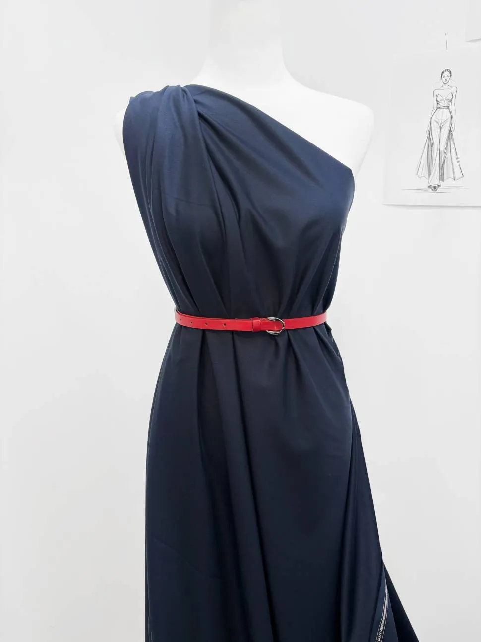 Костюмная "Касабланка" цвет т/синий 300г/м2