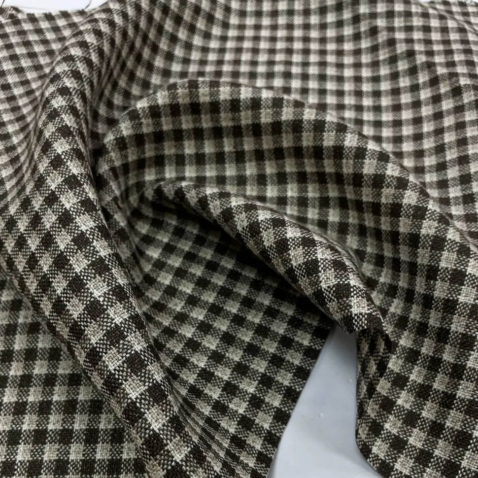 Костюмная клетка арт.13052 корич-бежев (бренд Gucci.)