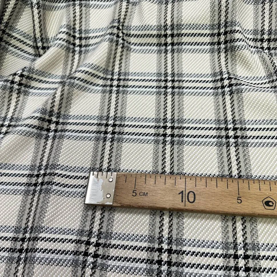 Костюмная клеткаа арт.2551 цв. бежевый 244 г/м2