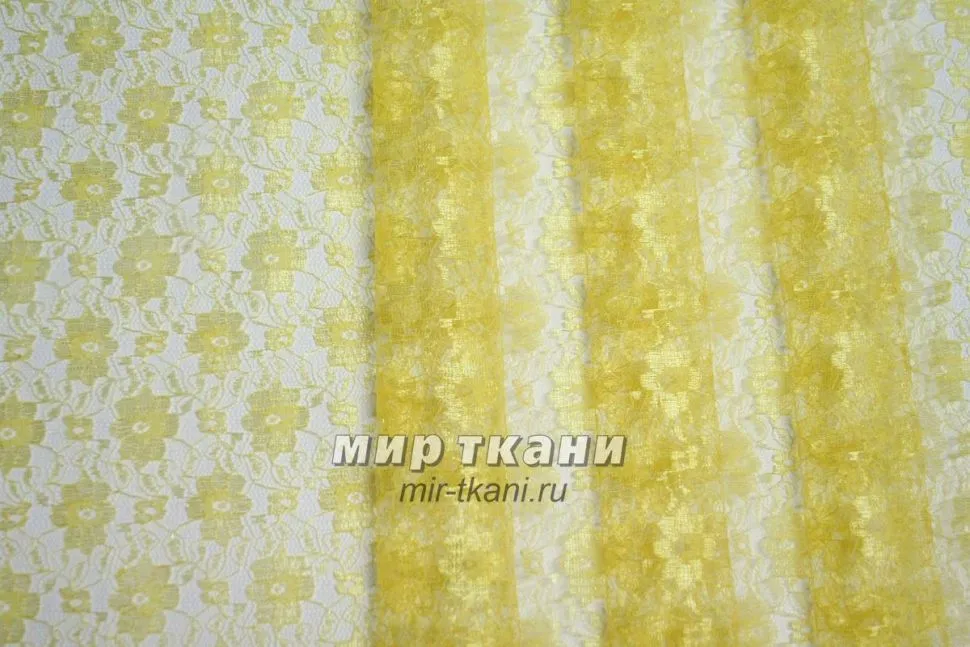 Гипюр цвет желтый