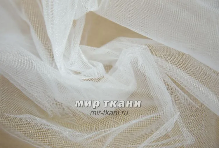 Сетка с блеском цвет белый