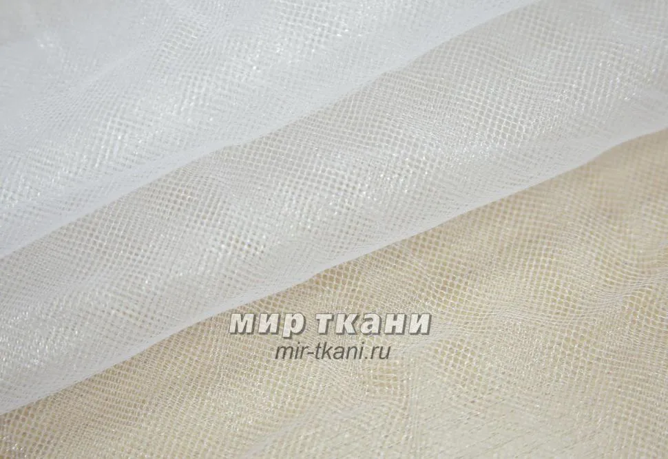 Сетка с блеском цвет белый