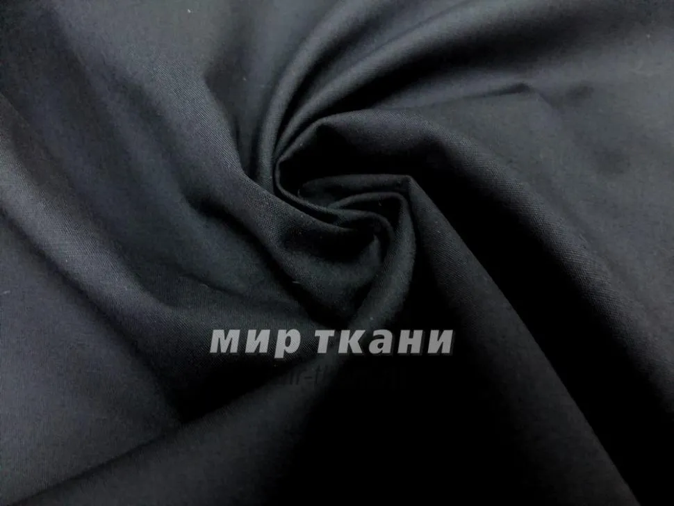 Поплин однотонный цвет чёрный