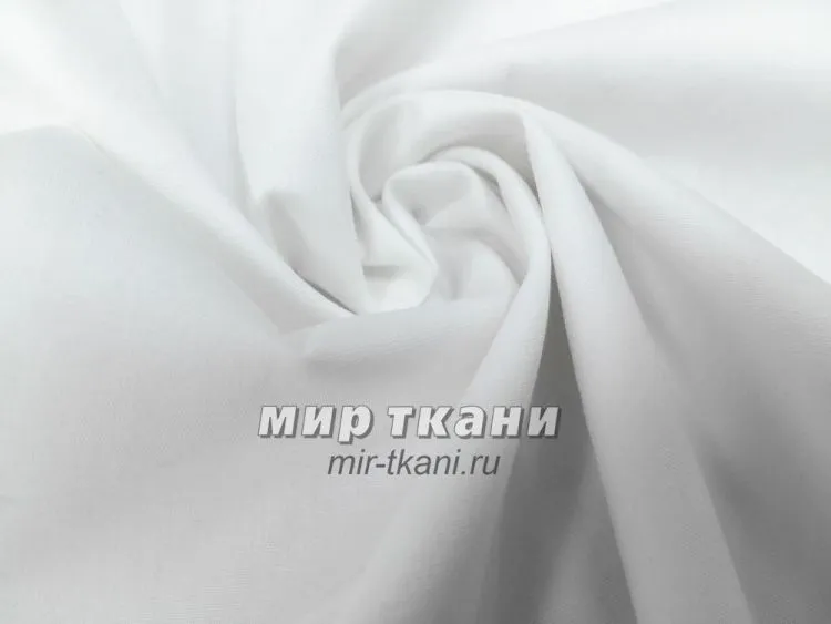 Поплин однотонный цвет белый