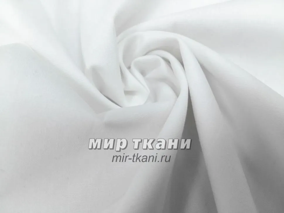 Поплин однотонный цвет белый