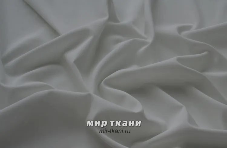 Шифон стрейч однотонный цвет молочный