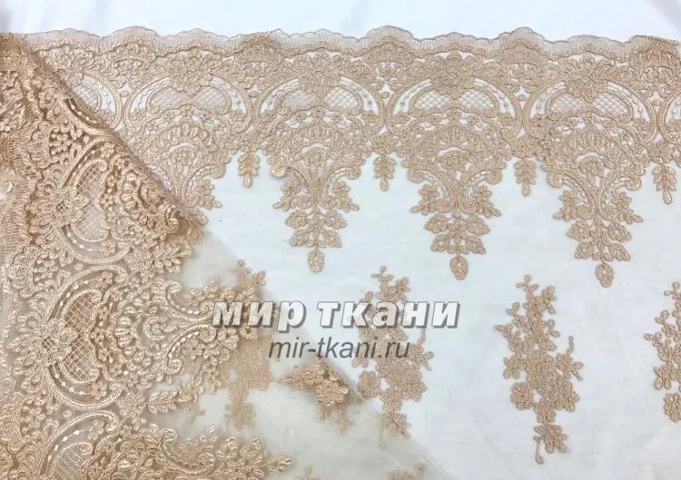 Кружевное на сетке "Ханк" цвет т/персик