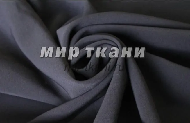Креп однотонный цвет т/серый