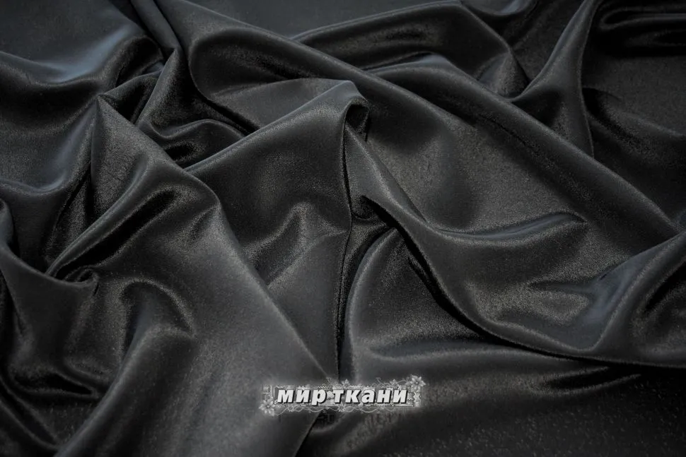 Креп однотонный цвет чёрный