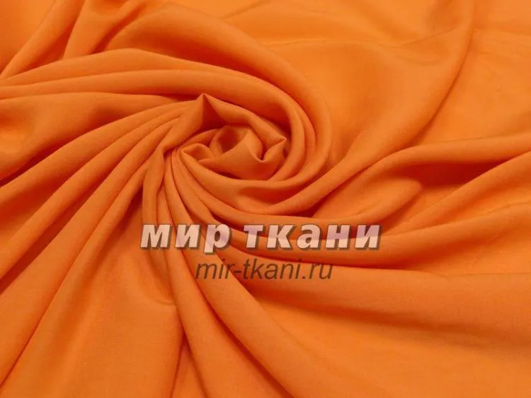 Креп однотонный цвет оранжевый