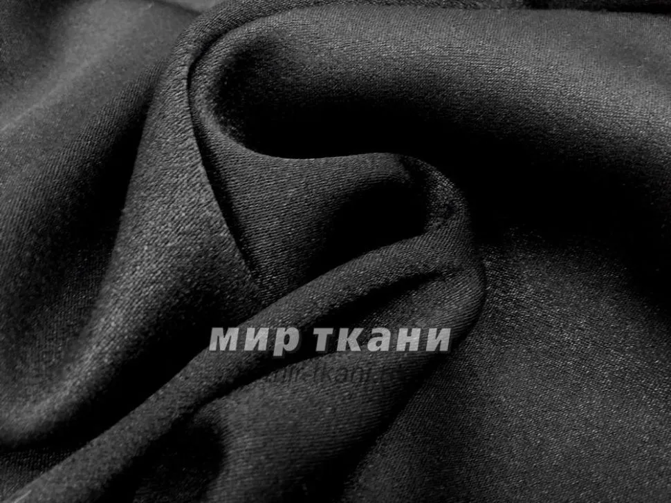Креп костюмный "Ванесса" цвет чёрный