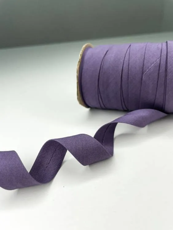 Косая бейка 1,5см аметисит (amethyst) хлопок 100%