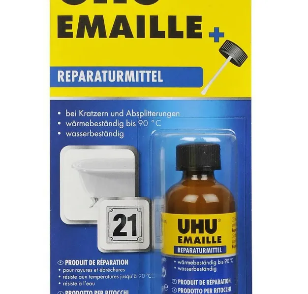 КЛЕЙ ДЛЯ РЕМОНТА ЭМАЛИРОВАННЫХ ПОВЕРХНОСТЕЙ UHU EMAILLE 23Г