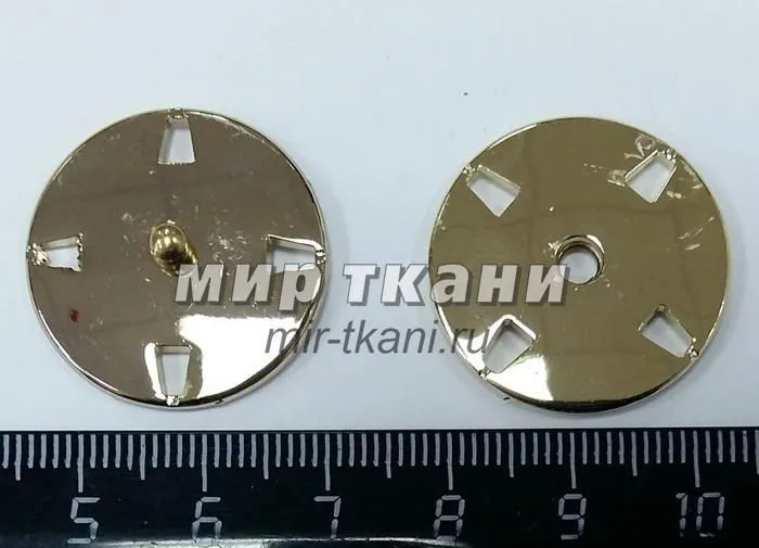Кнопка мет.d-2,5см золото
