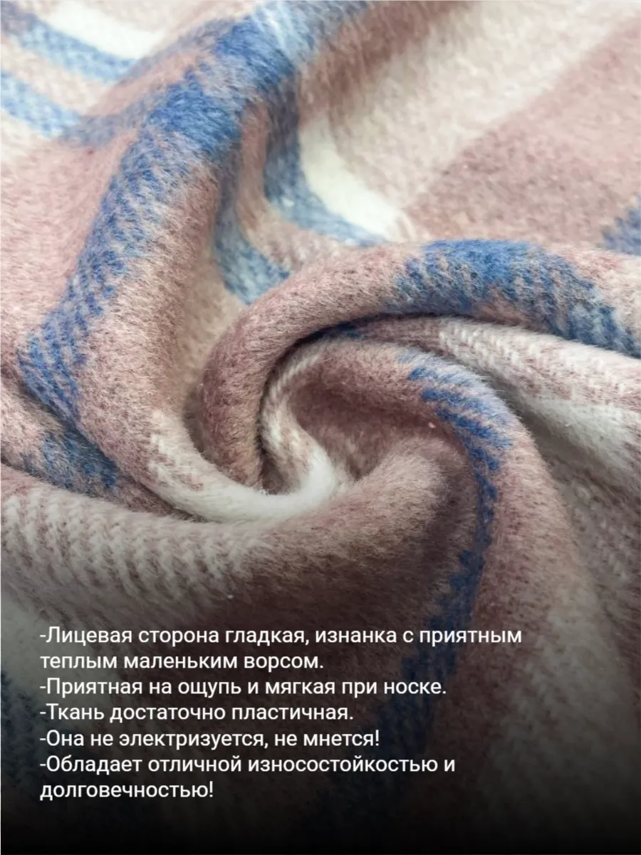 Плед -клетка 1,45 х 2,0 цв.розовый