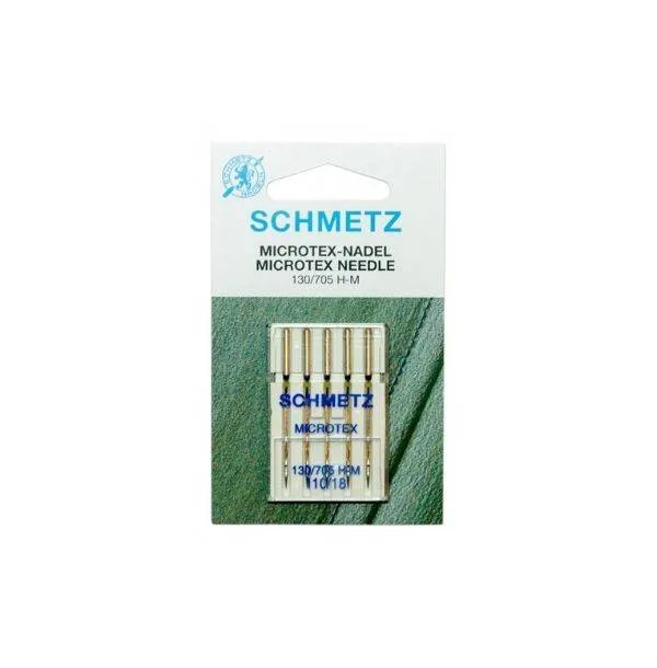 Иглы "Schmetz" микротекс (особо острые) № 110, (5шт)