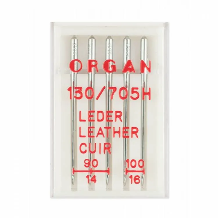 Иглы Organ для кожи №№90(3),100(2), 5 шт.
