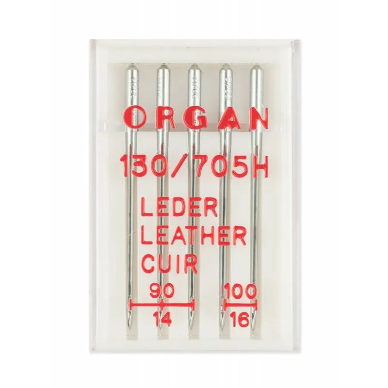 Иглы Organ для кожи №№90(3),100(2), 5 шт.
