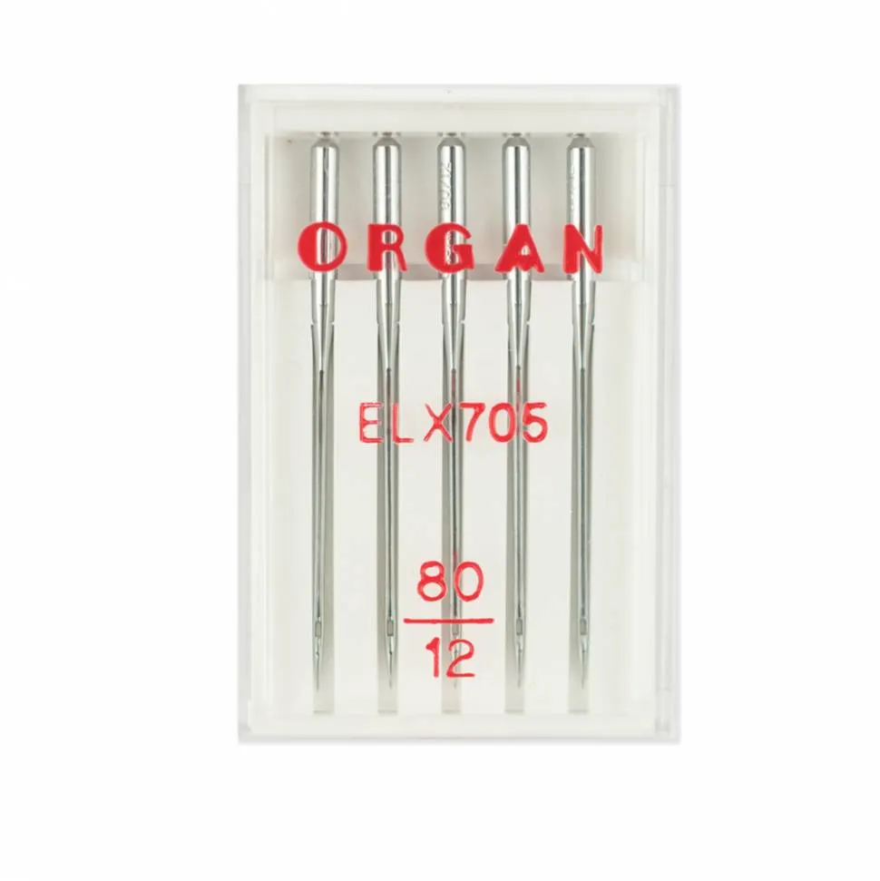 Иглы Organ для плоскошовных машин №80, 5шт