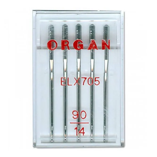 Иглы Organ для плоскошовных машин №90, 5шт