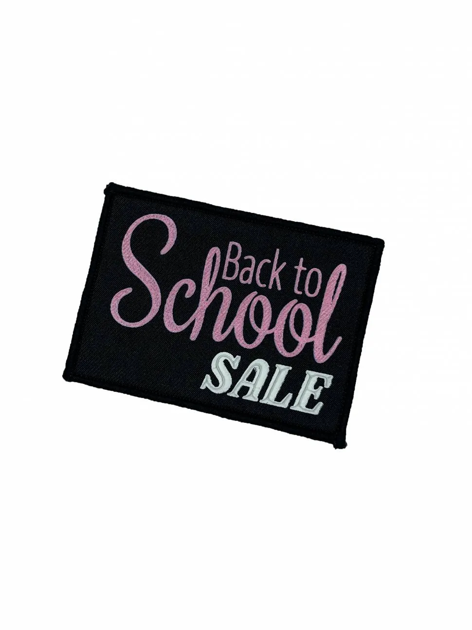 Нашивка "Back to SCHOOL" яр. розов. 8,8*6,3см