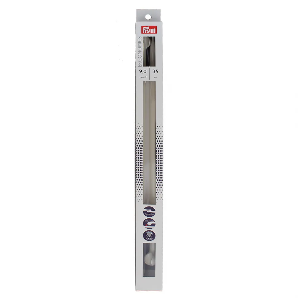 Спицы прямые Ergonomic 9мм*35см 2шт.Prym