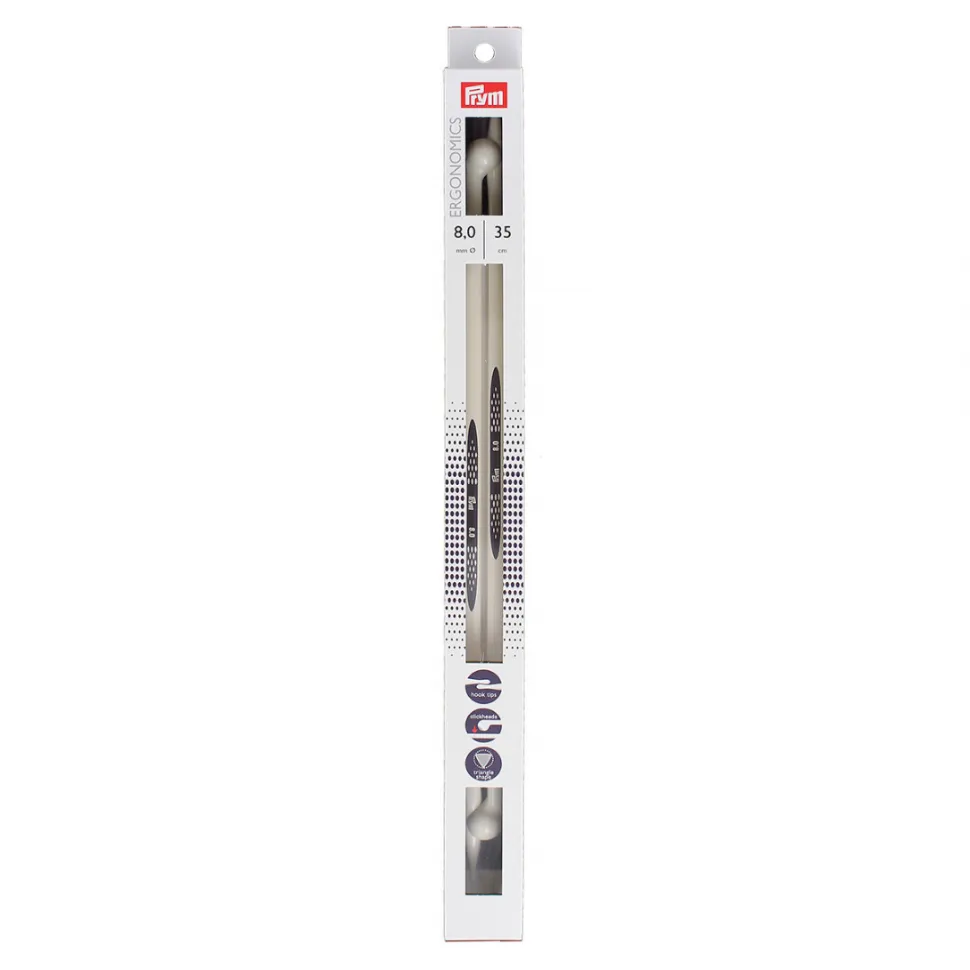 Спицы прямые Ergonomic 8мм*35см 2шт.Prym