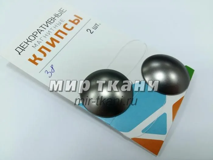 Магнит круглый с леской d-35мм №38 титан матовый