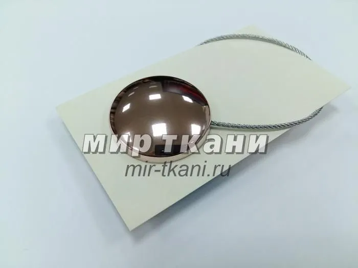 Магнит круг.d-45 20см мет.трос №5 медь блестящая
