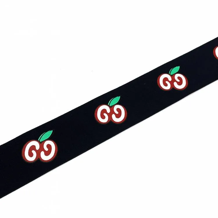 Резинка 3,8см "Яблоко" т.син.