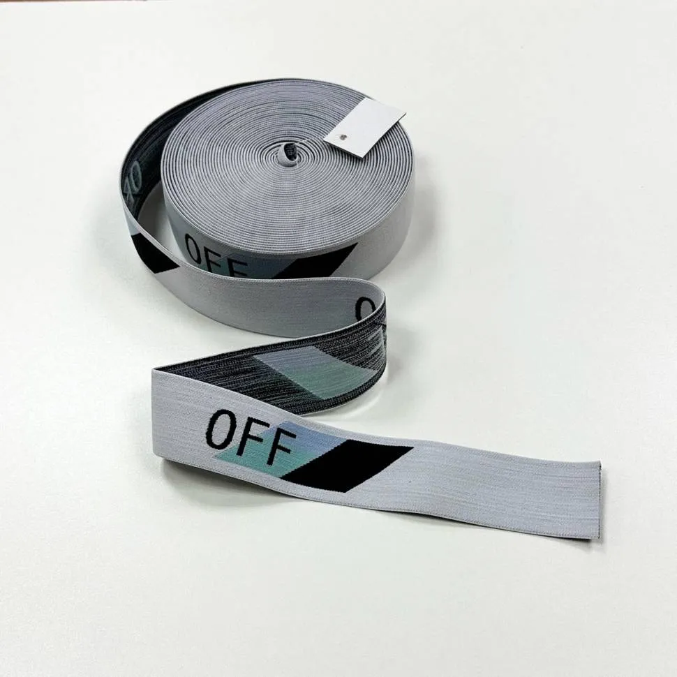 Резинка 4,5см "OFF" сер/мята/черн
