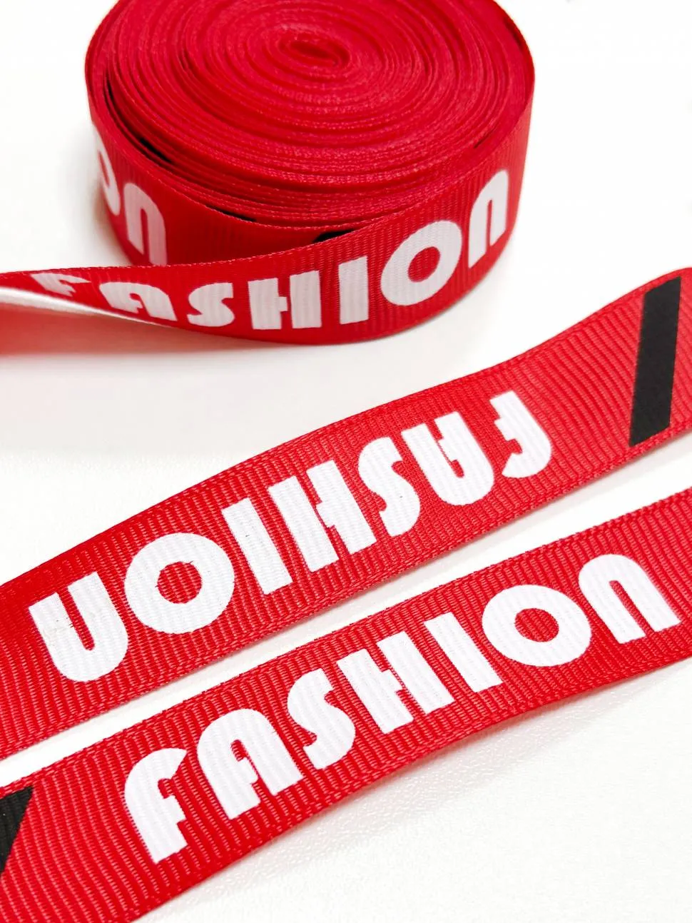Тесьма репс. 1,9см "FASHION" крас/бел/чер.