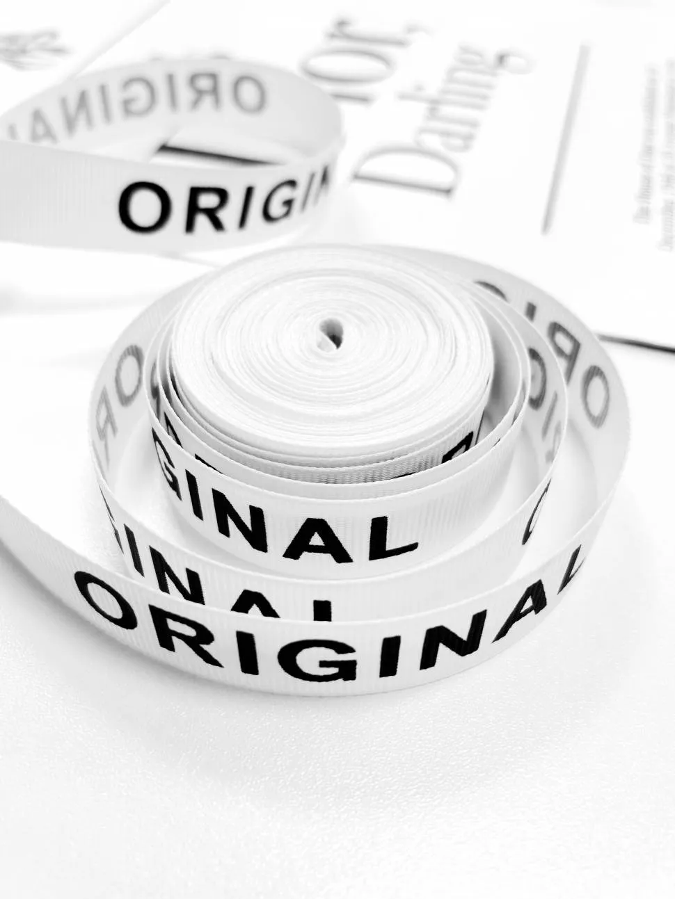 Тесьма репс. 2,0см "ORIGINAL" бело-черный
