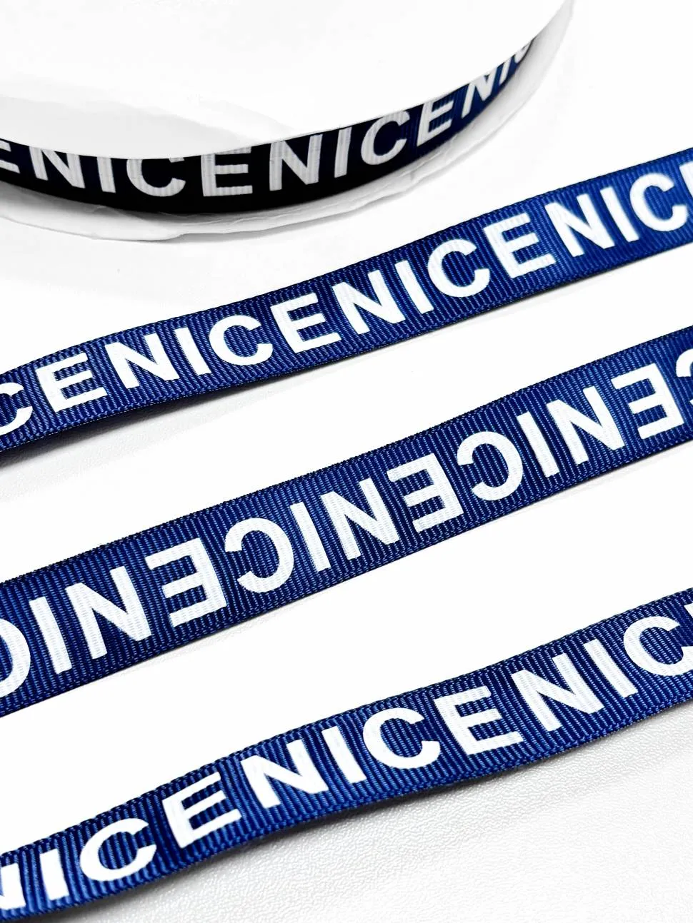 Тесьма репс. 2,0см "NICE" сине-белый 89м