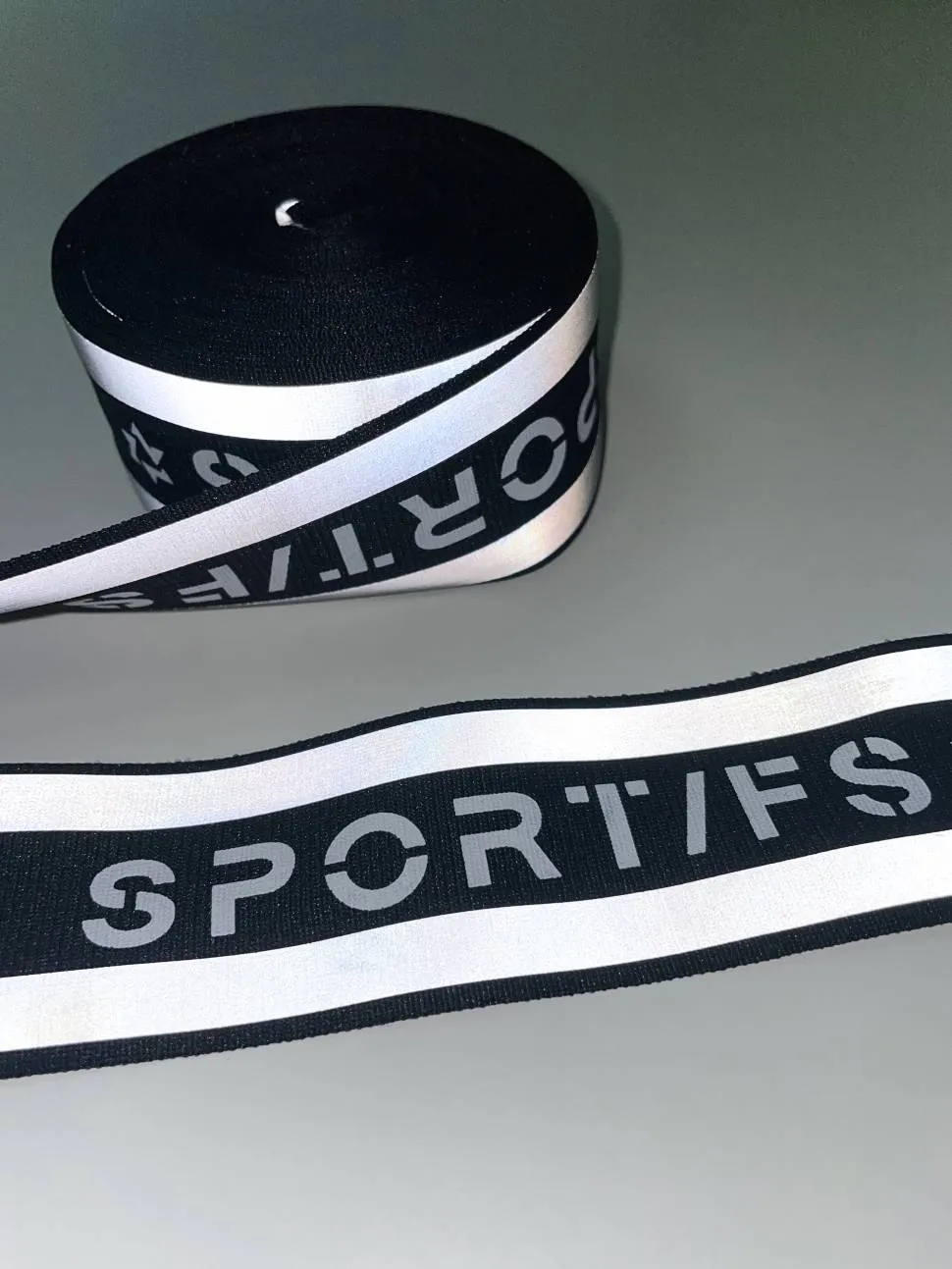 Тесьма светоотражающая 50мм, черный "SPORT/FS"