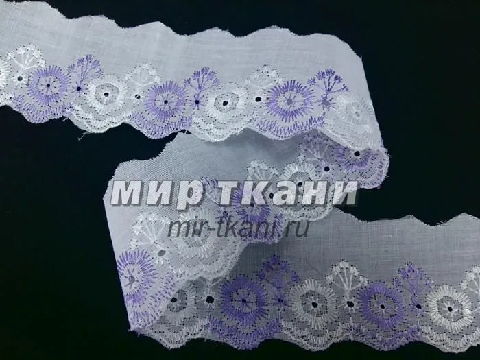 Шитье 50мм бел./сирен.