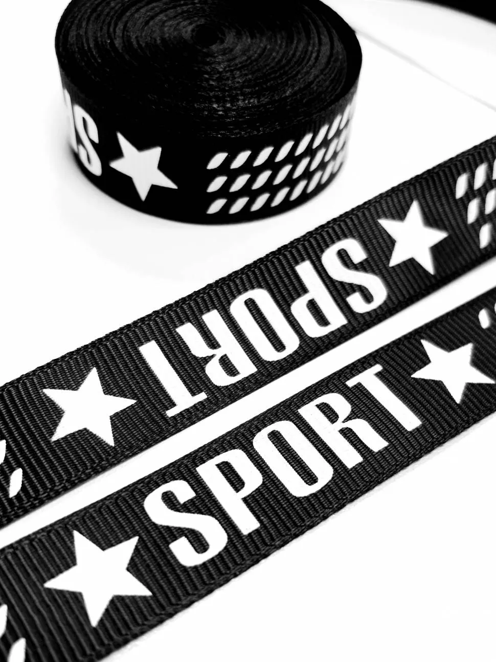 Тесьма репс.  2,0см "SPORT" черн/белый