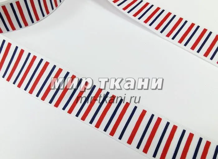 Тесьма репсовая 2,5см "Полоска" вертикальная