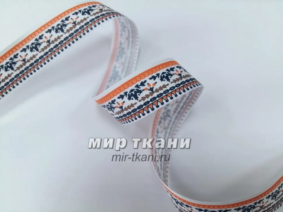 Тесьма репс. 2,0см "Карнелия" белая