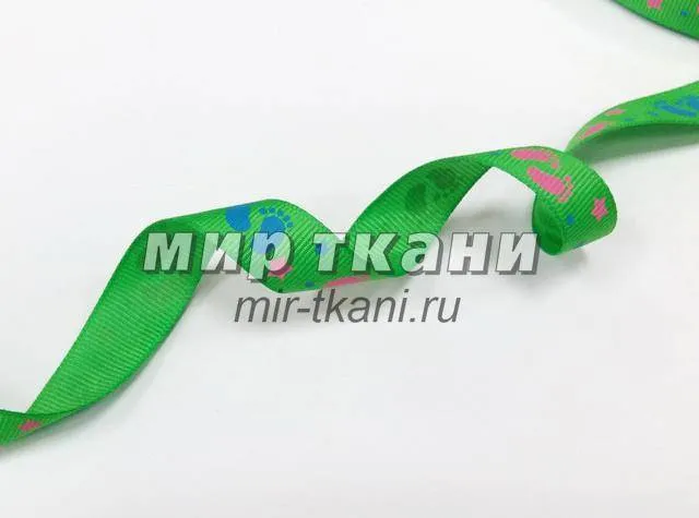 Тесьма репс. 1,5см "Детская", зеленый