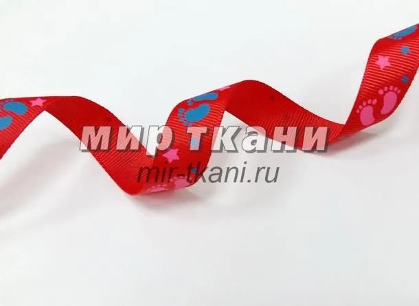 Тесьма репс. 1,5см "Детская", красный