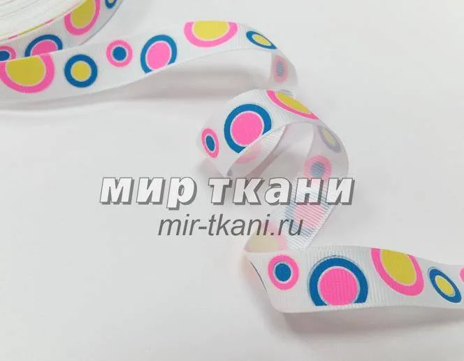 Тесьма репс. 1,5см "Пузыри",  белый