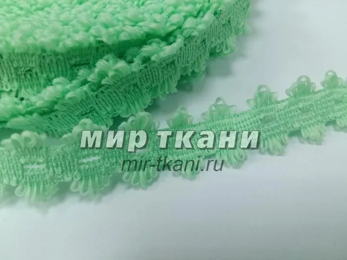 Тесьма вязаная салат 20мм