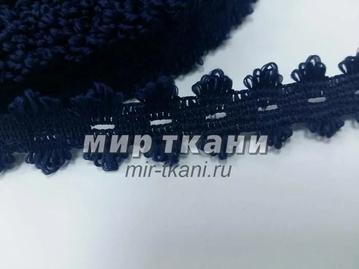 Тесьма вязаная т.синий 20мм