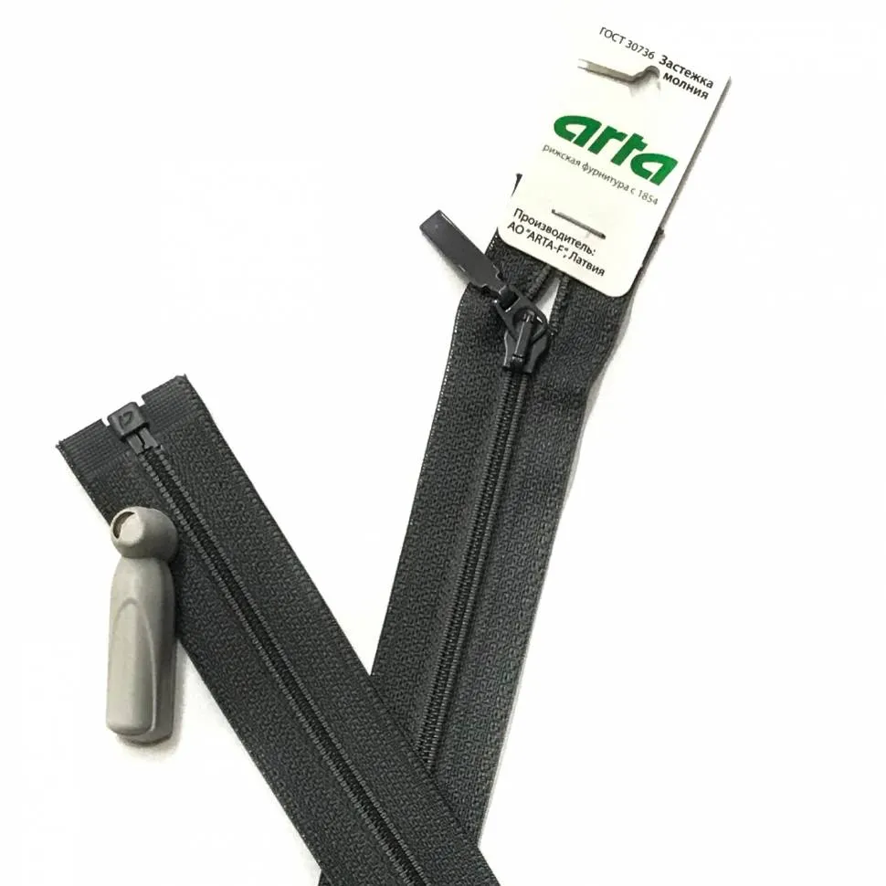 Молния "витая" - 85 см (SB60M-483) (301 графит)