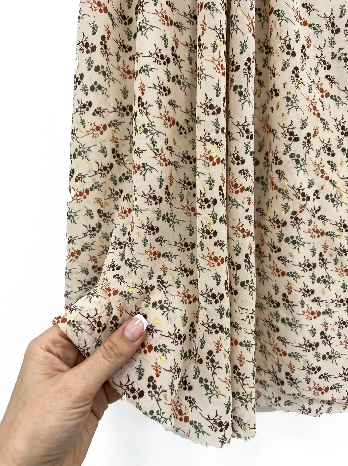 Шифон набивной "Жанетт" арт.6131 цвет персик
